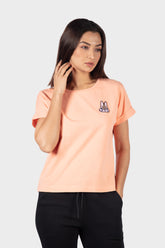 Ladies cotton Knitted T-Shirt - Pink