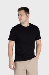 Men's Basic Cotton T-Shirt - Black