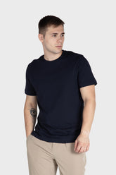 Men's Basic Cotton T-Shirt - Dark Blue