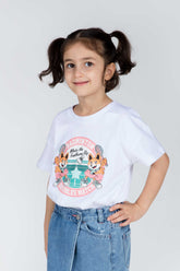 Girls Essentials Printed Cotton T-Shirt
