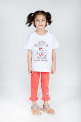 Girls Essentials Printed Cotton T-Shirt
