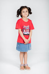 Girls Essentials Printed Cotton T-Shirt