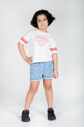 Girls Essentials Cotton Knitted T-Shirt