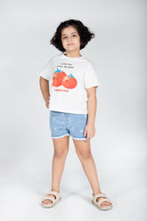 Girls Essentials Printed Cotton T-Shirt