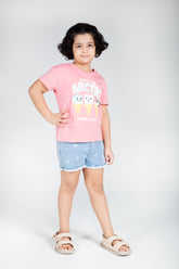 Girls Essentials Printed Cotton T-Shirt