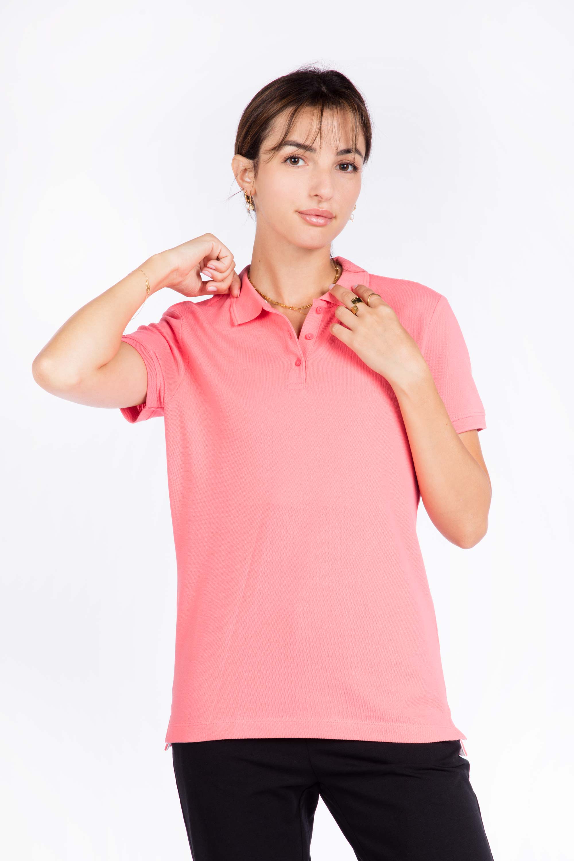 Knitted Polo T-Shirt - Women