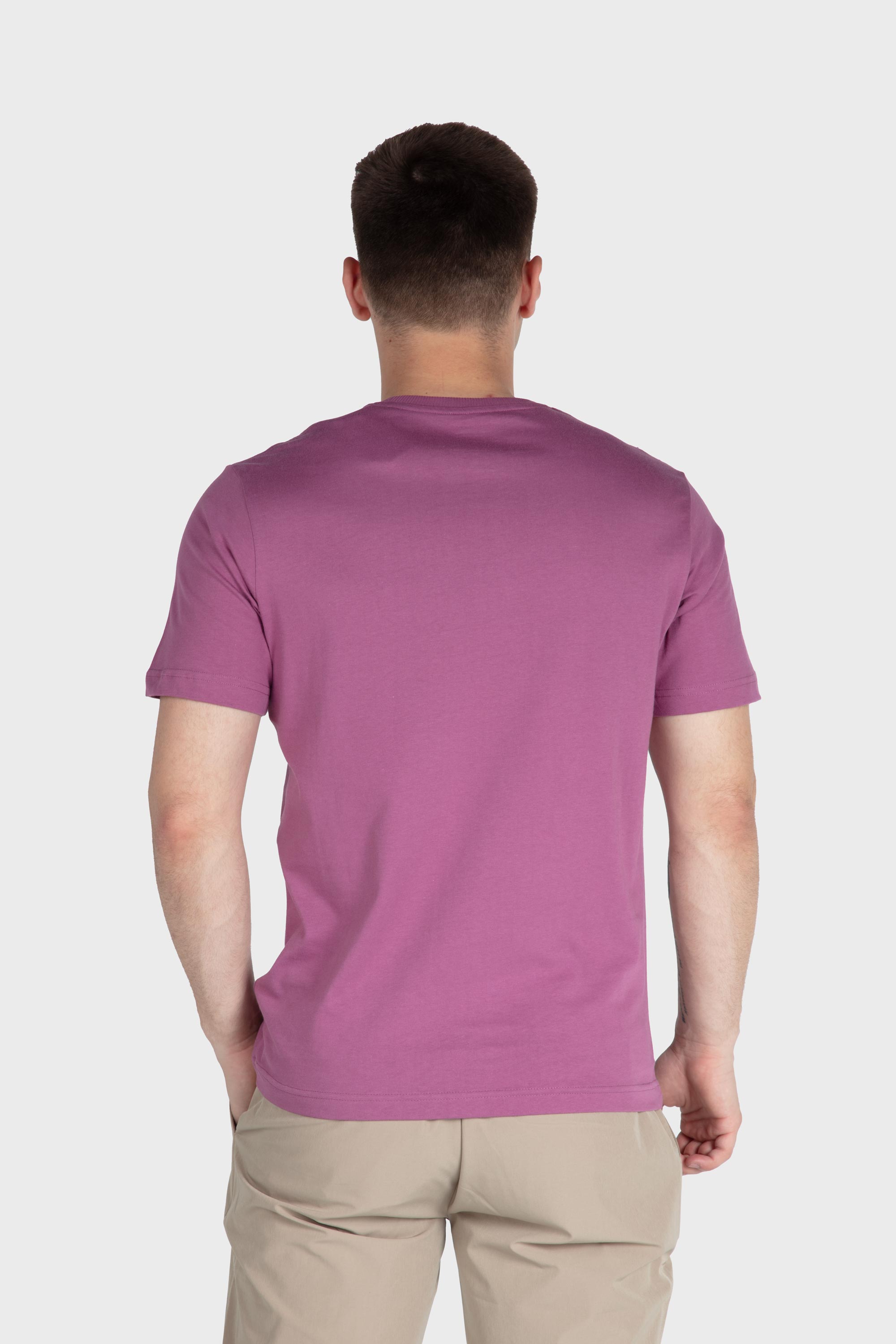 Men's Basic Cotton T-Shirt - Purple