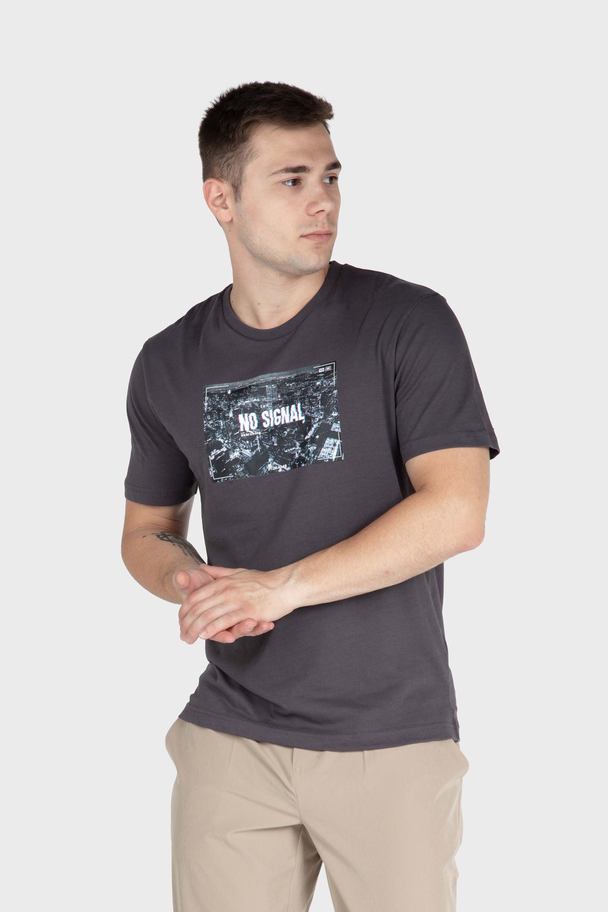 Men's Essentials Printed Short Sleeve Cotton T-Shirt