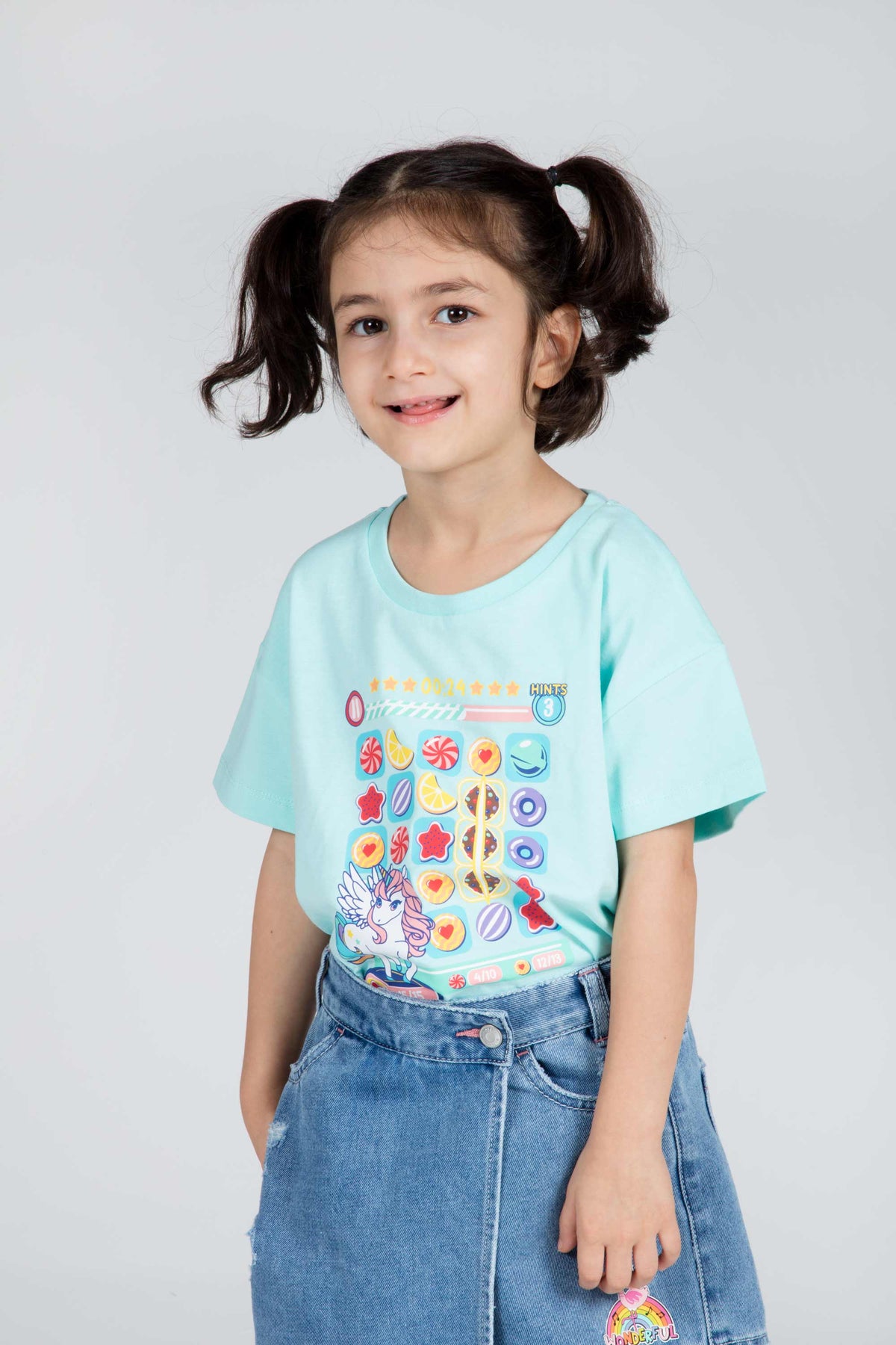 Girls Esssentials Printed Cotton T-Shirt