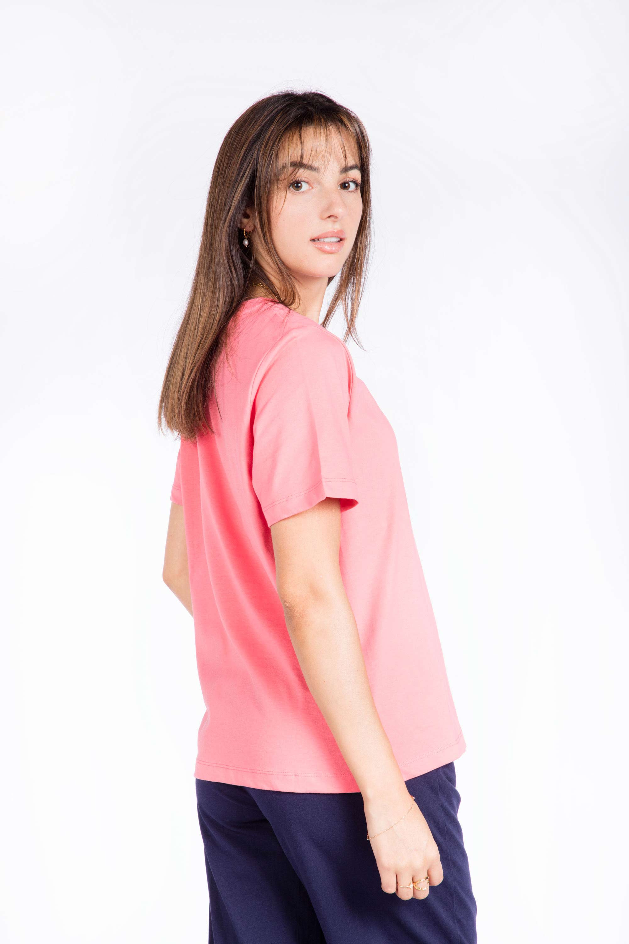 Ladies Essentials Basic Cotton Knitted T-Shirt